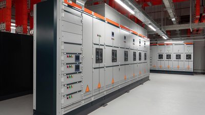 Ein Industrieverteiler in einer Gewerbehalle